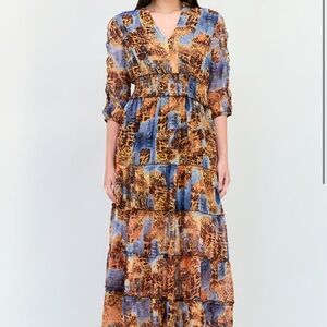 NWT Spy Zone Exchange Leopard Print Maxi Dress